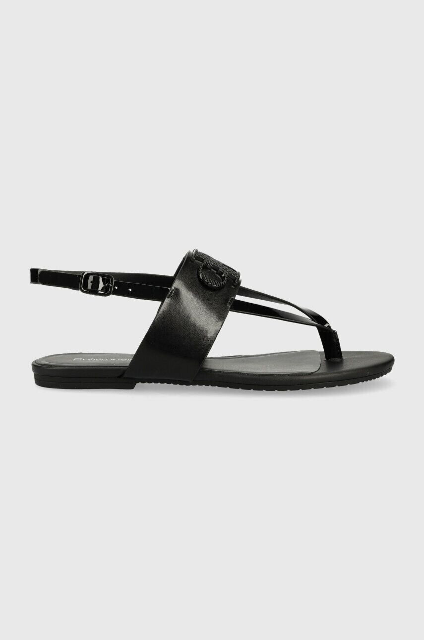 Calvin Klein Jeans Usnjeni sandali FLAT SANDAL HW - Pepit.si