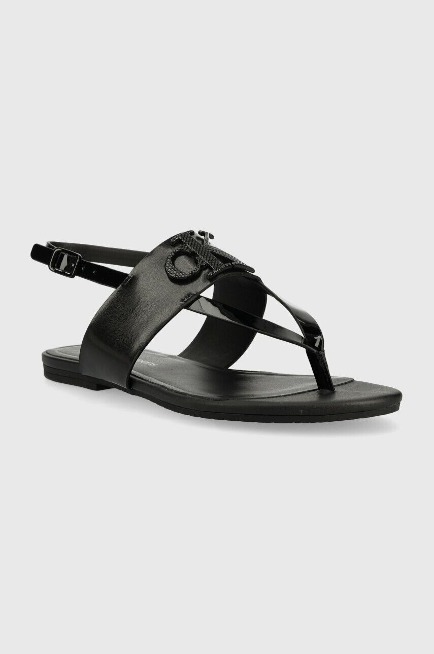 Calvin Klein Jeans Usnjeni sandali FLAT SANDAL HW - Pepit.si