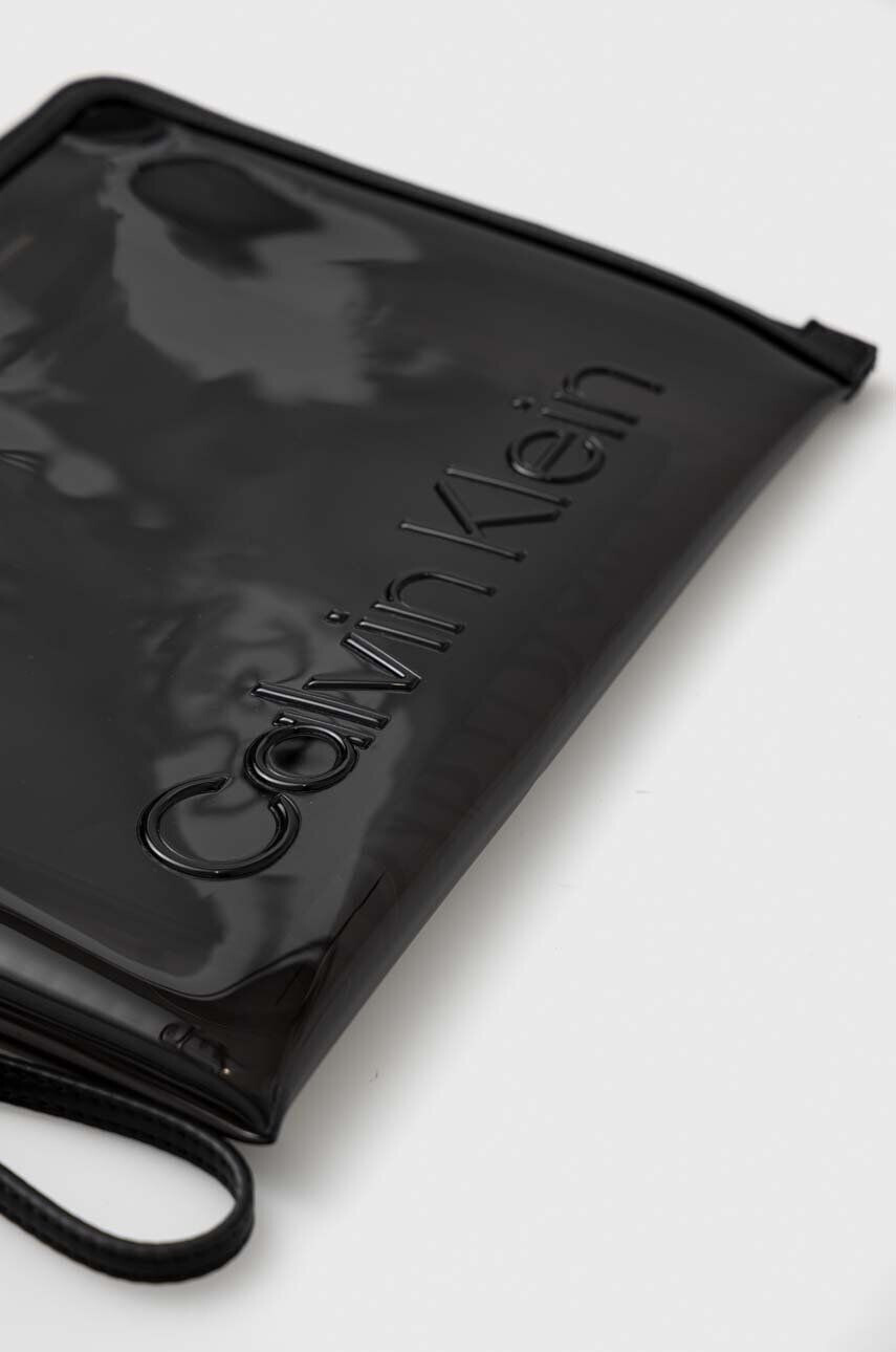 Calvin Klein Kozmetična torbica črna barva - Pepit.si