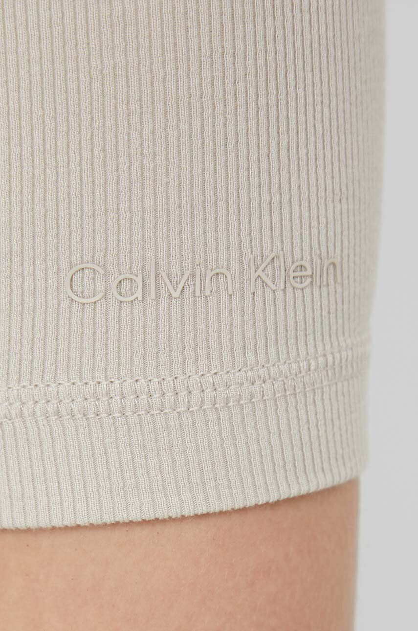 Calvin Klein Kratka majica ženski bež barva - Pepit.si