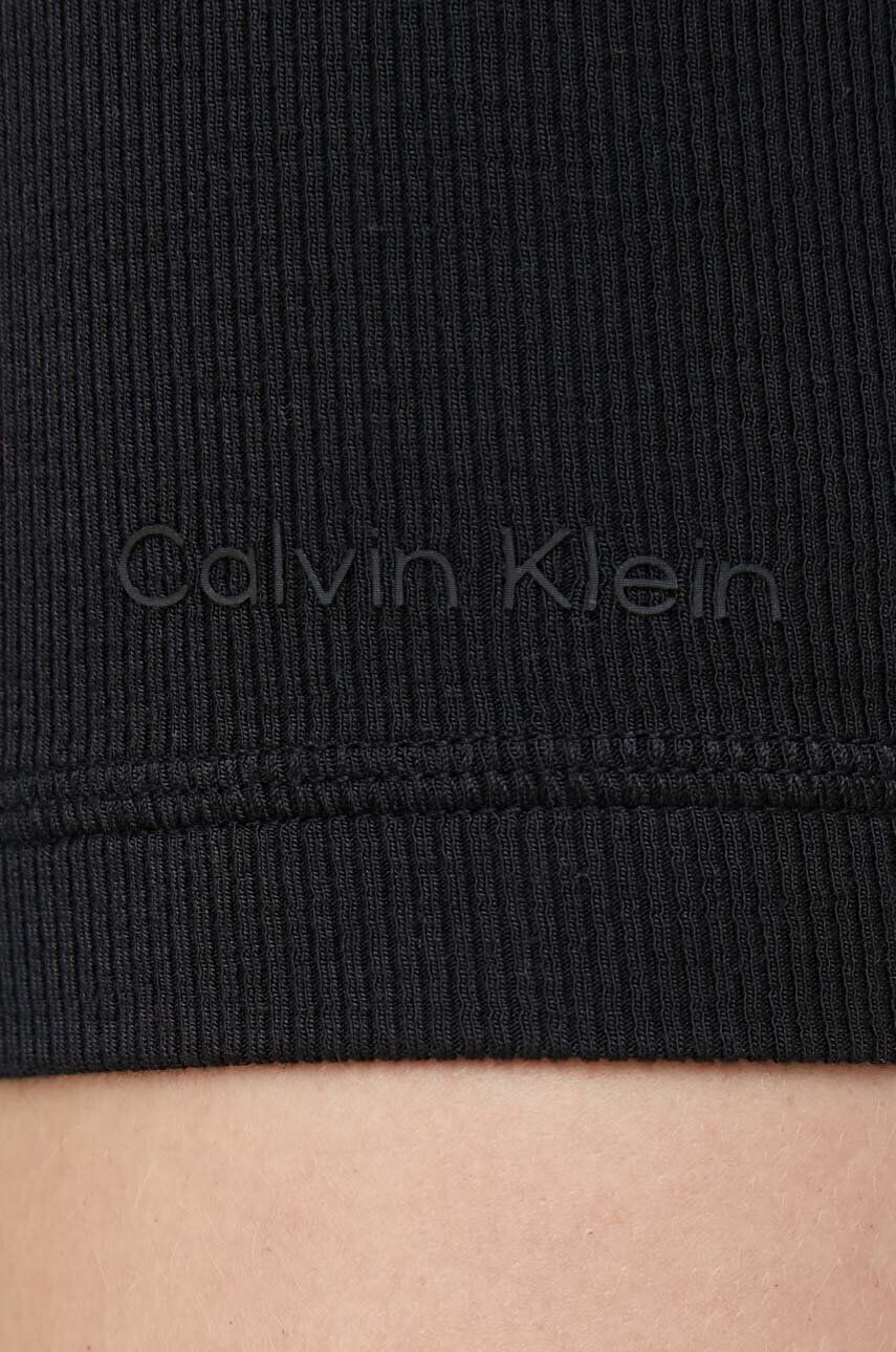 Calvin Klein Kratka majica ženski črna barva - Pepit.si