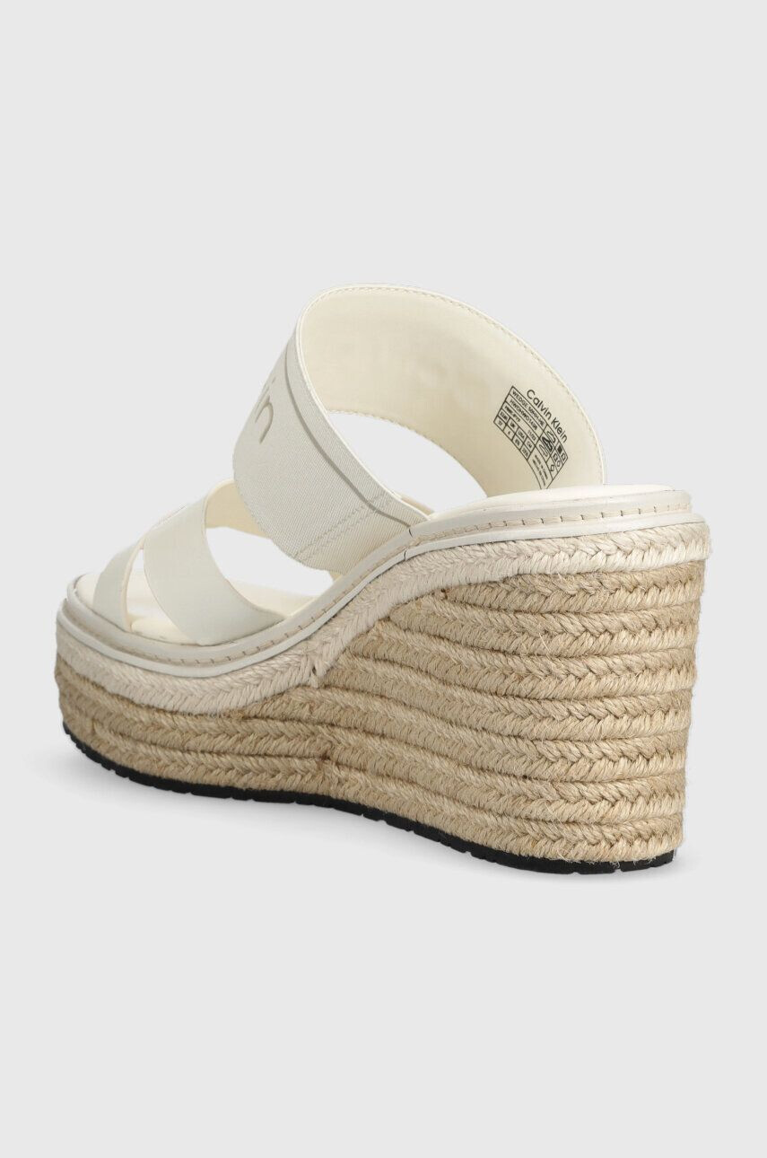 Calvin Klein Natikači WEDGE 50HH - HE ženski bela barva HW0HW01498 - Pepit.si