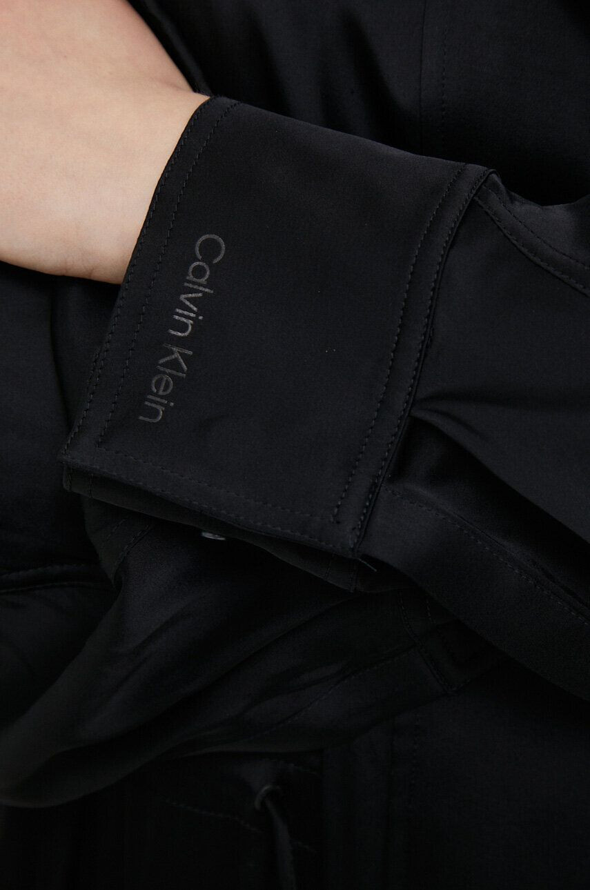 Calvin Klein Parka ženska črna barva - Pepit.si