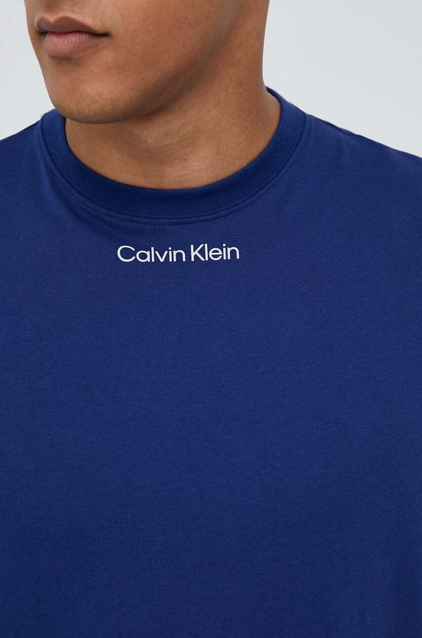 Calvin Klein Performance Kratka majica za vadbo CK Athletic mornarsko modra barva - Pepit.si