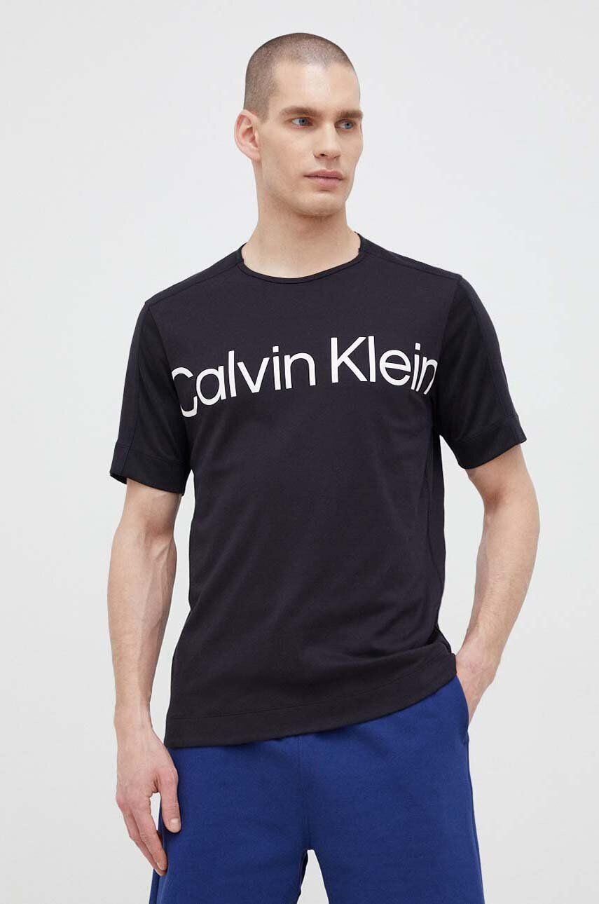 Calvin Klein Performance Kratka majica za vadbo Effect črna barva - Pepit.si