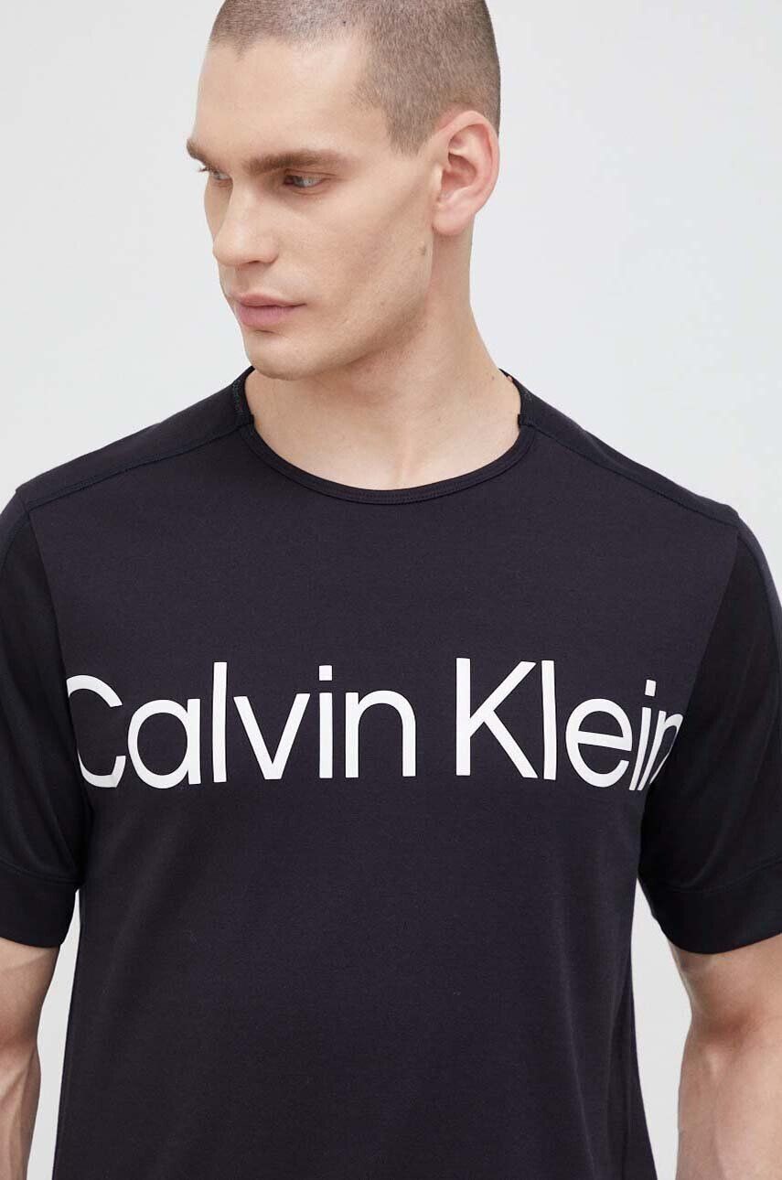 Calvin Klein Performance Kratka majica za vadbo Effect črna barva - Pepit.si