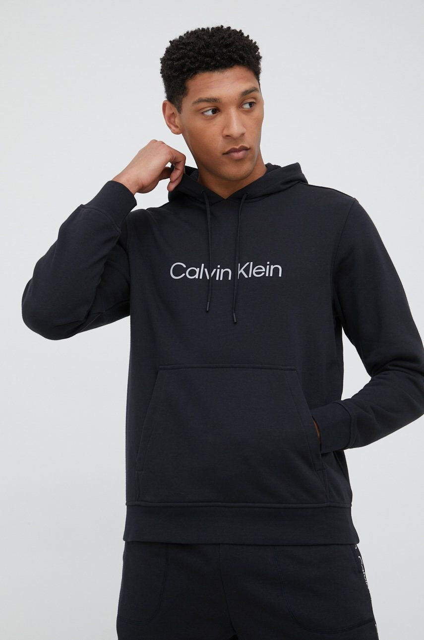 Calvin Klein Performance Mikica od trenirke moška črna barva - Pepit.si