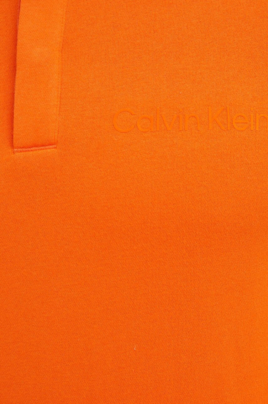 Calvin Klein Performance Pulover za vadbo moška oranžna barva s kapuco - Pepit.si