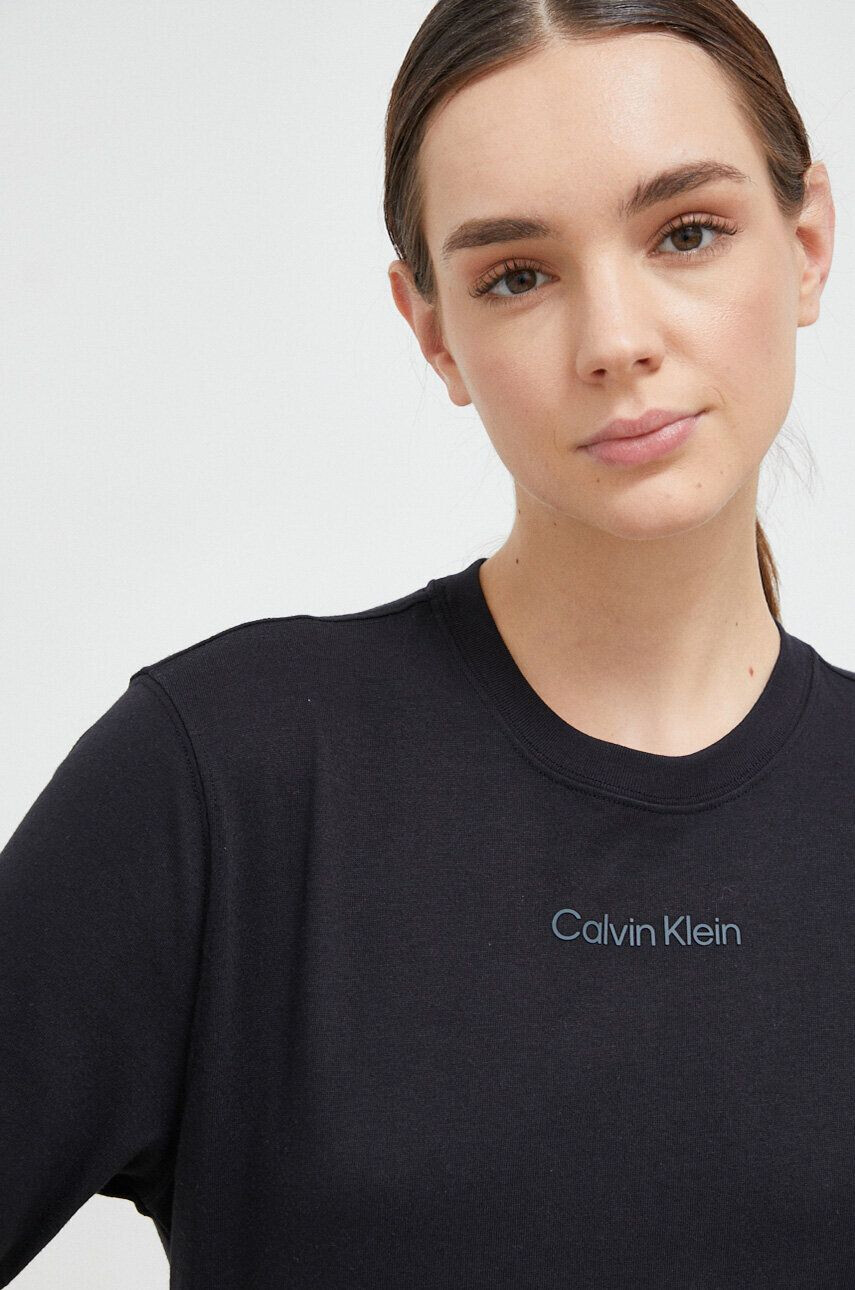 Calvin Klein Performance Športna kratka majica Essentials črna barva - Pepit.si