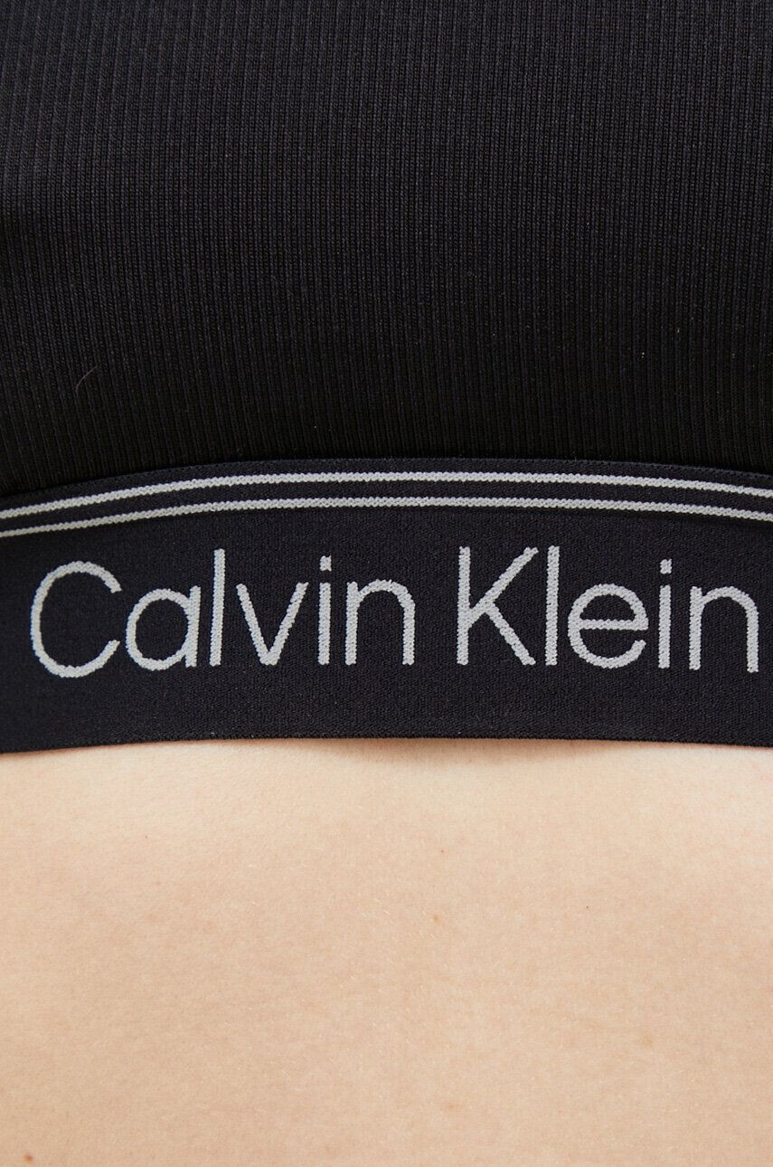 Calvin Klein Performance Športni modrček CK Athletic črna barva - Pepit.si