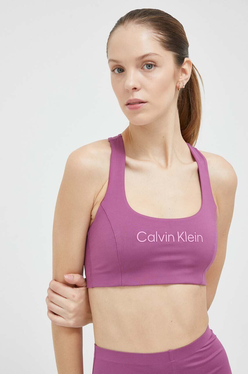 Calvin Klein Performance Športni modrček Essentials vijolična barva - Pepit.si