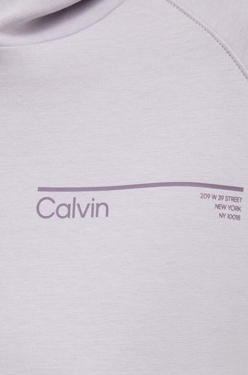 Calvin Klein Pulover ženska vijolična barva s kapuco - Pepit.si