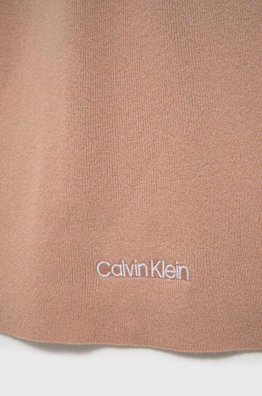 Calvin Klein Šal s primesjo volne roza barva - Pepit.si