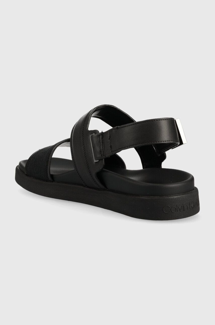 Calvin Klein Sandali BACK STRAP SANDAL MONO JQ moški črna barva HM0HM00970 - Pepit.si