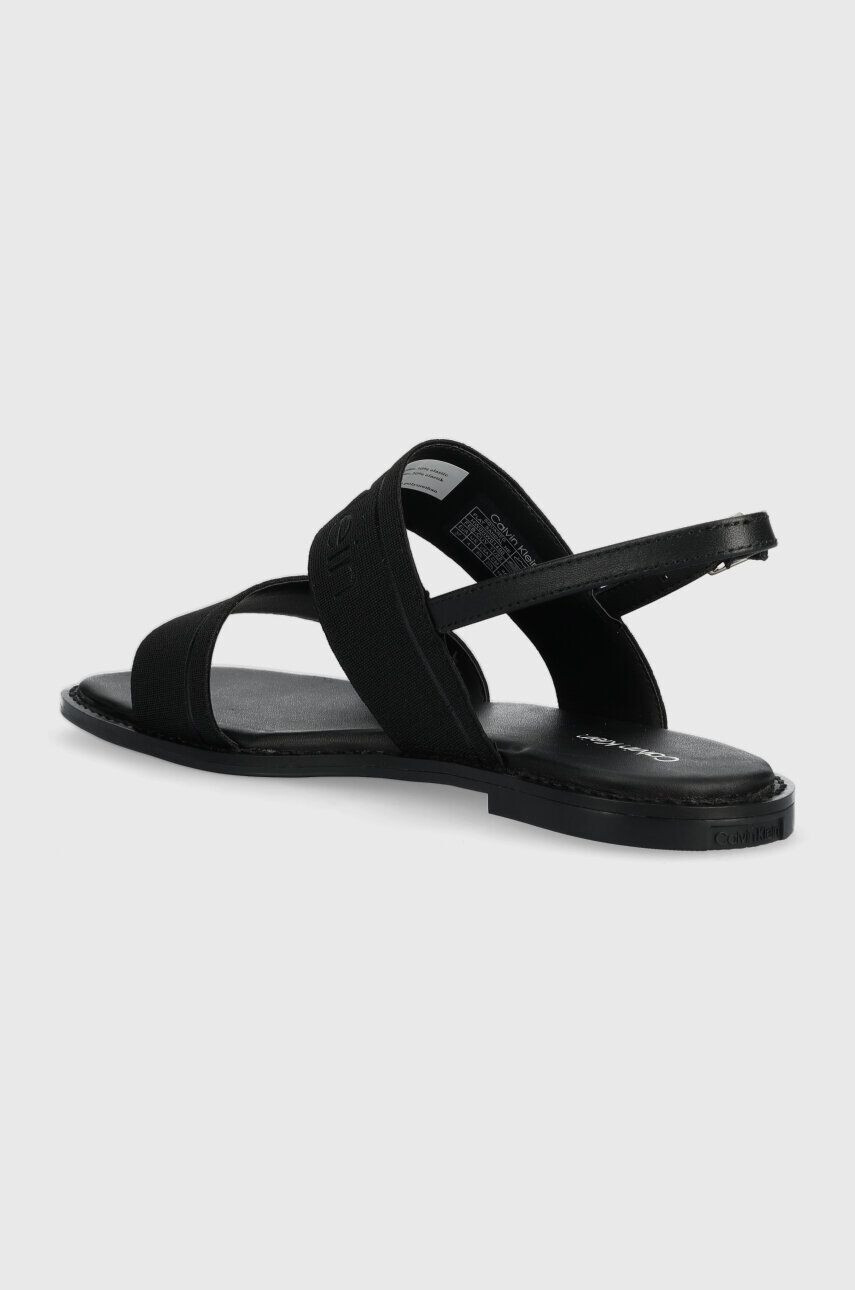 Calvin Klein Sandali SQUARED SANDAL HE ženski črna barva HW0HW01496 - Pepit.si