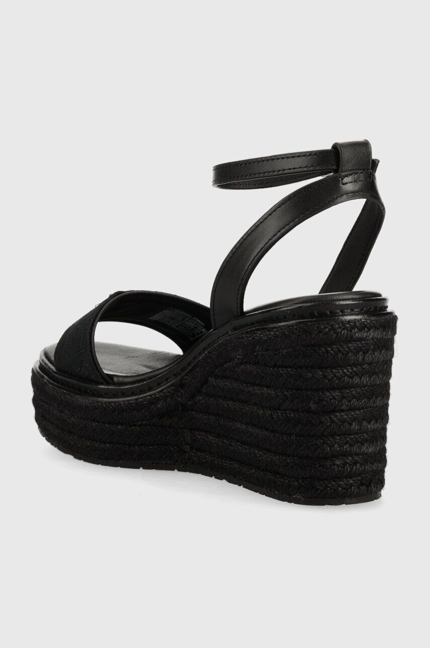 Calvin Klein Sandali WEDGE 50HH W/HW - JQ ženski črna barva HW0HW01490 - Pepit.si