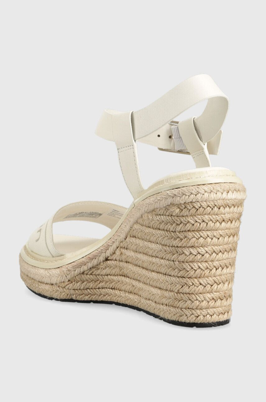 Calvin Klein Sandali WEDGE 70HH - HE ženski bela barva HW0HW01499 - Pepit.si