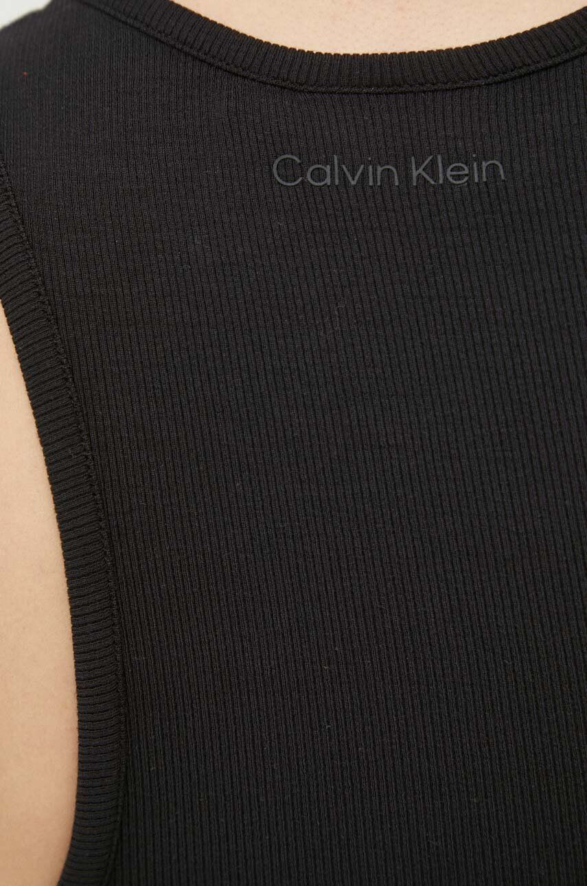 Calvin Klein Top ženski črna barva - Pepit.si