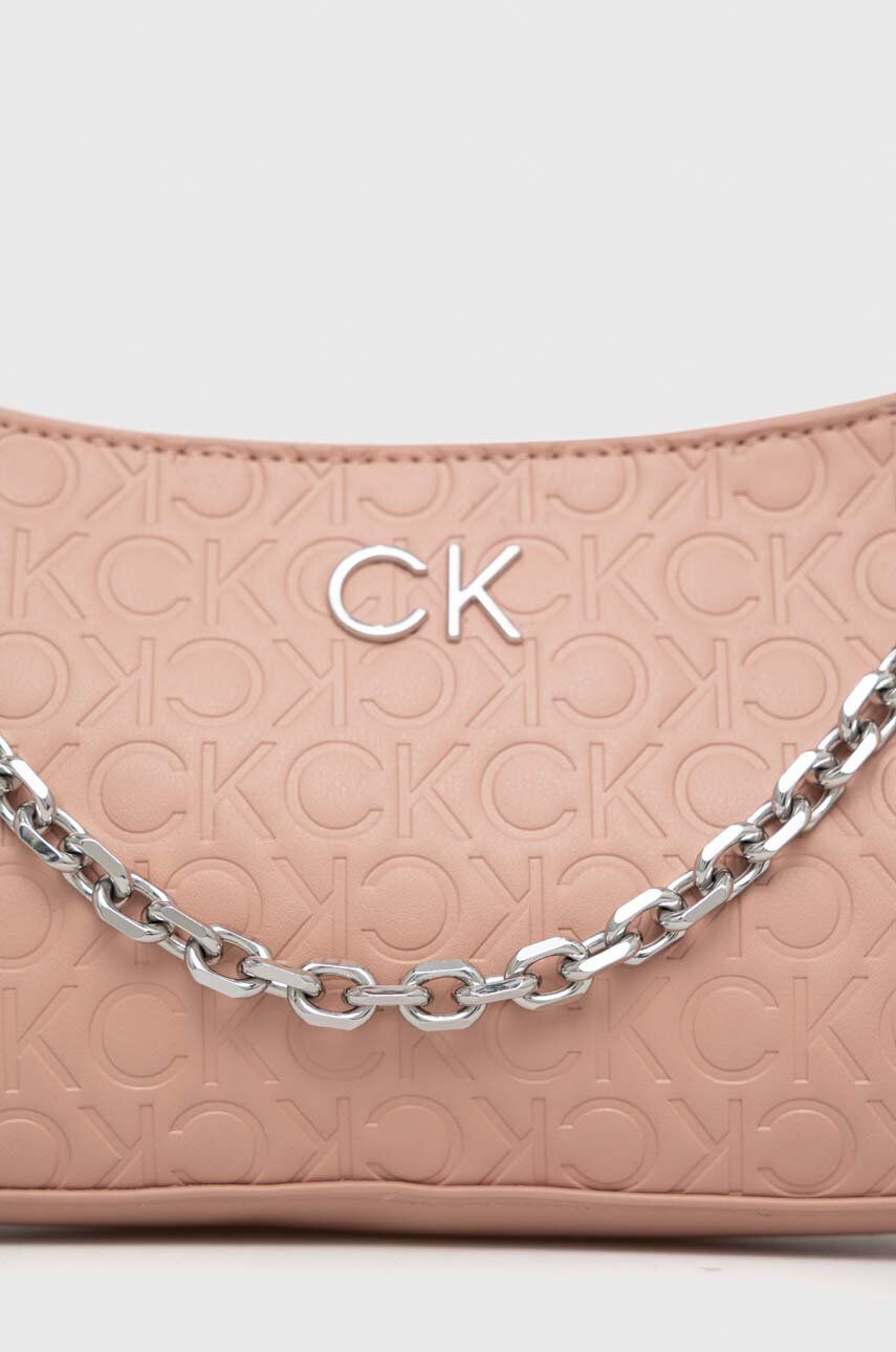 Calvin Klein Torbica bež barva - Pepit.si