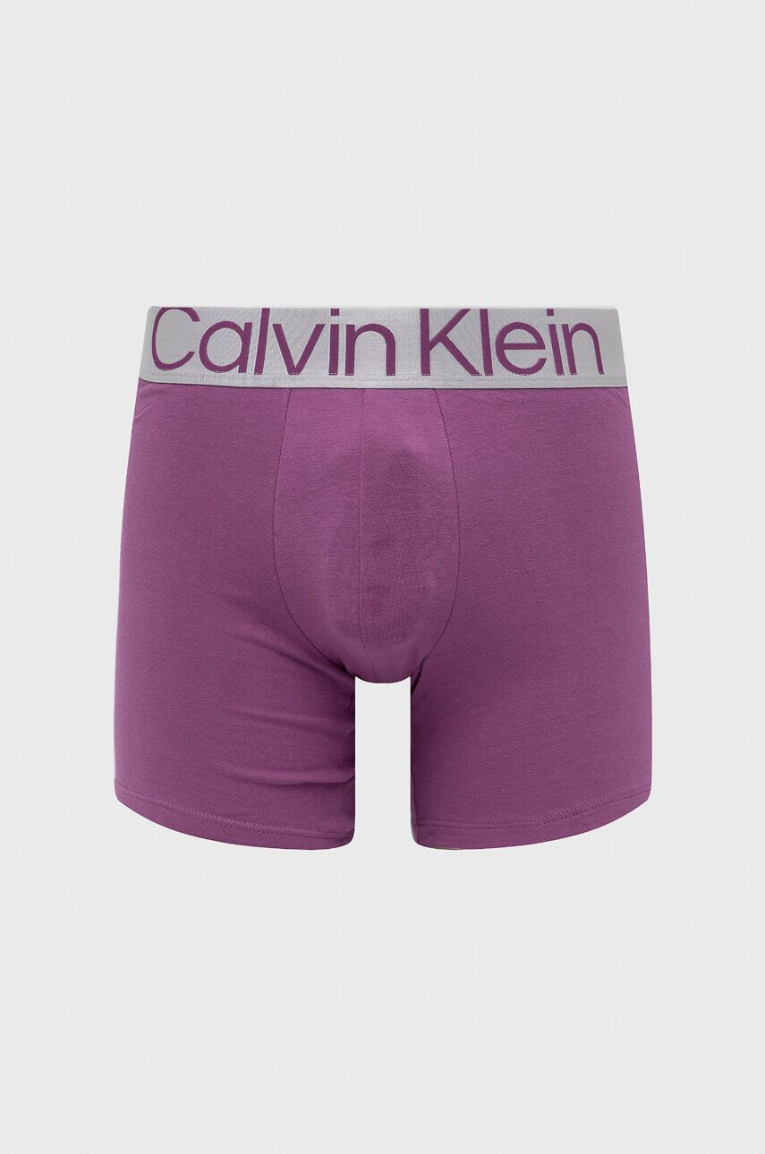 Calvin Klein Underwear Boksarice 3-pack moški vijolična barva - Pepit.si