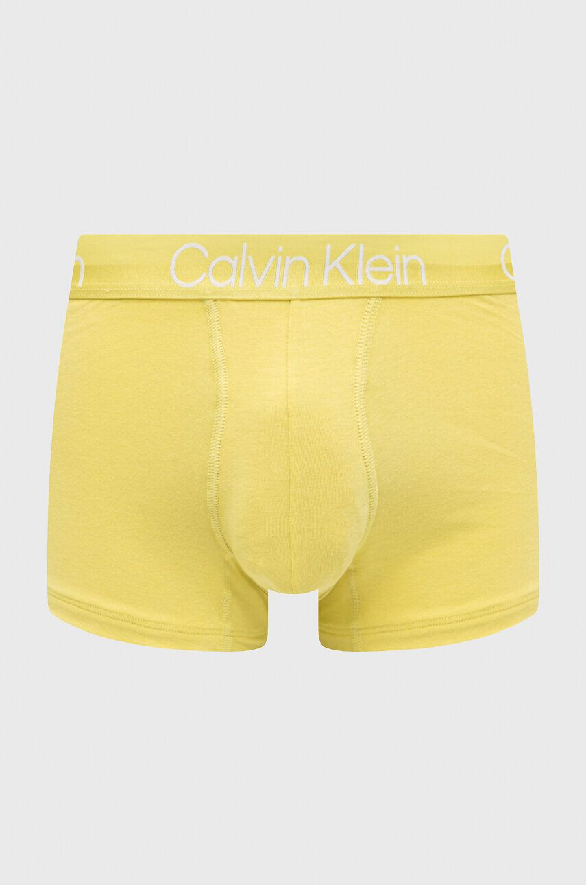 Calvin Klein Underwear Boksarice 3-pack moški rumena barva - Pepit.si