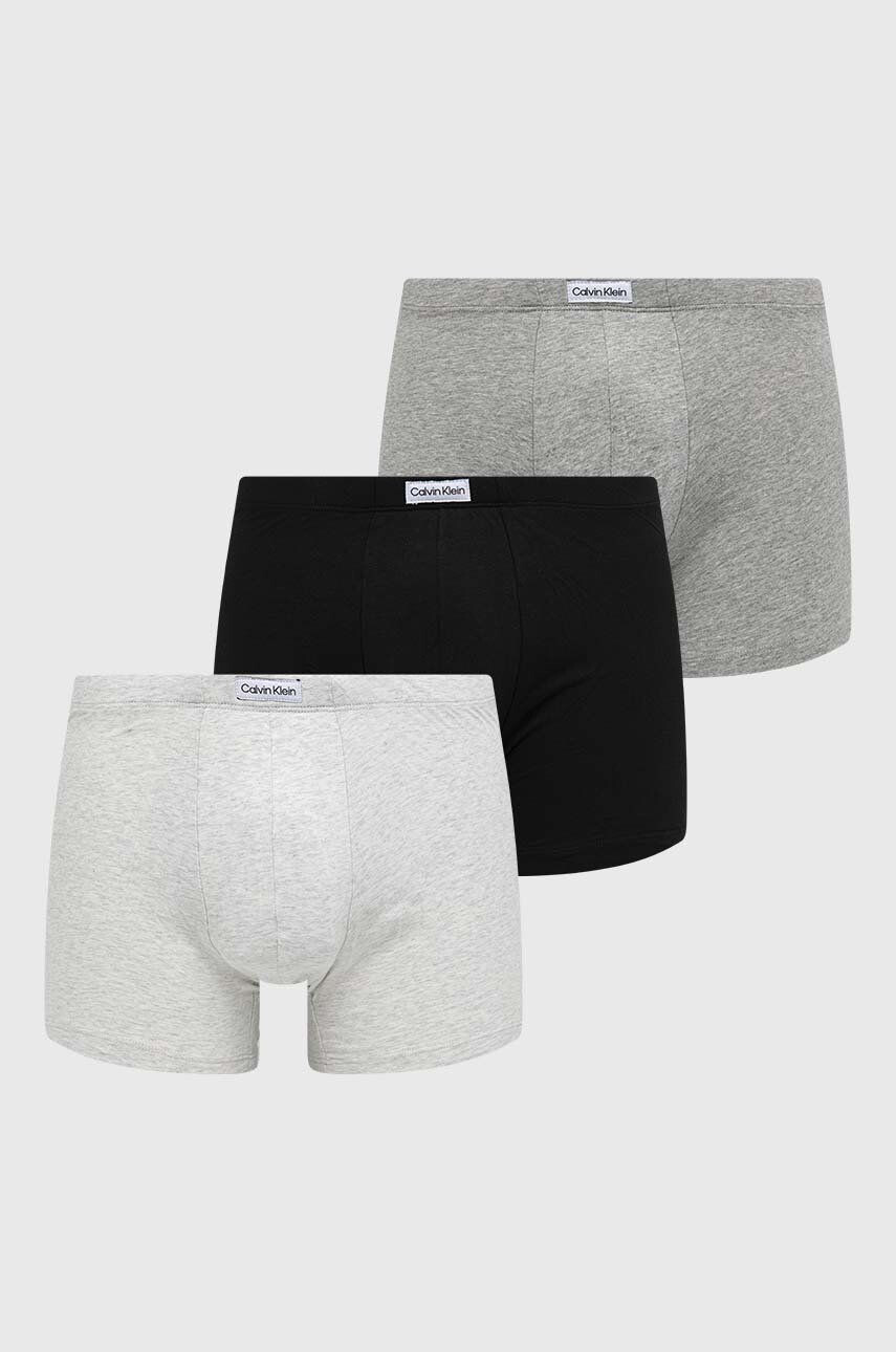 Calvin Klein Underwear Boksarice 3-pack moški siva barva - Pepit.si