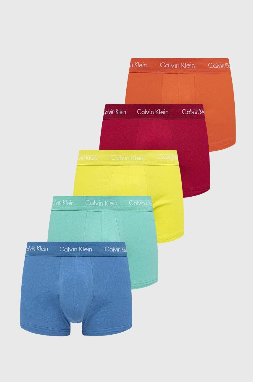 Calvin Klein Underwear Boksarice 5-pack moški oranžna barva - Pepit.si