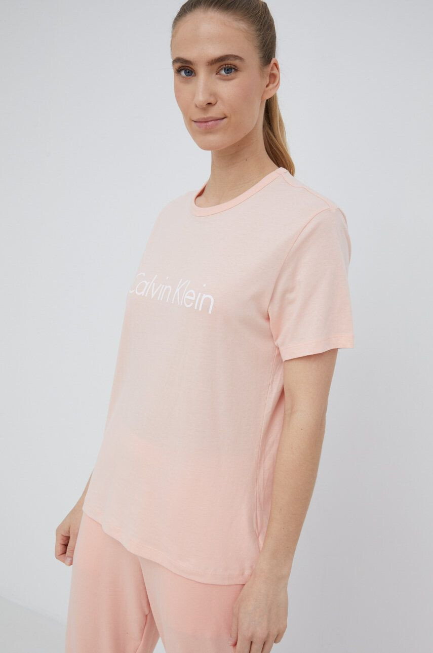 Calvin Klein Underwear Bombažen pižama t-shirt oranžna barva - Pepit.si