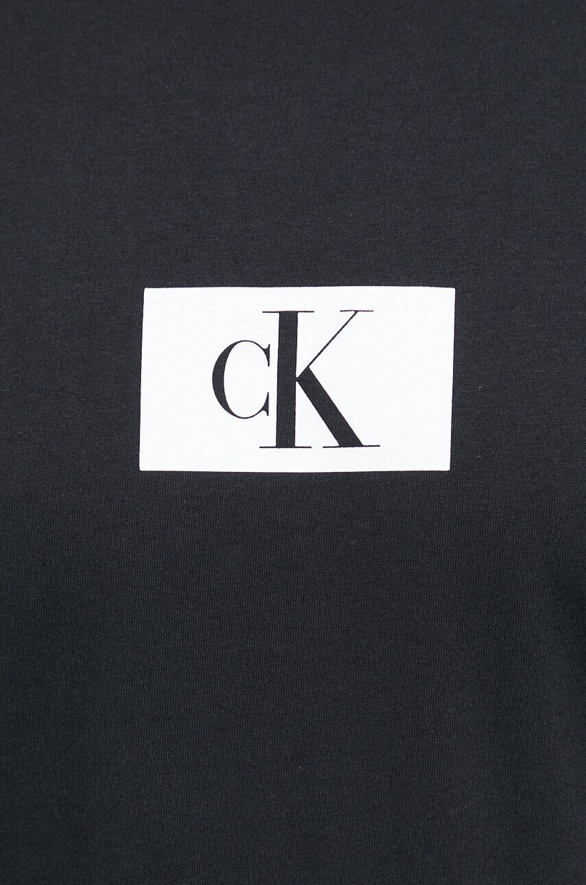 Calvin Klein Underwear Bombažen pižama t-shirt črna barva - Pepit.si