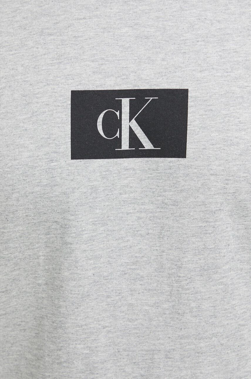 Calvin Klein Underwear Bombažen pižama t-shirt siva barva - Pepit.si