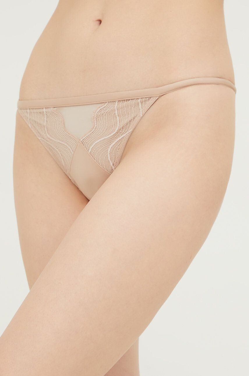 Calvin Klein Underwear Brazilke bež barva - Pepit.si