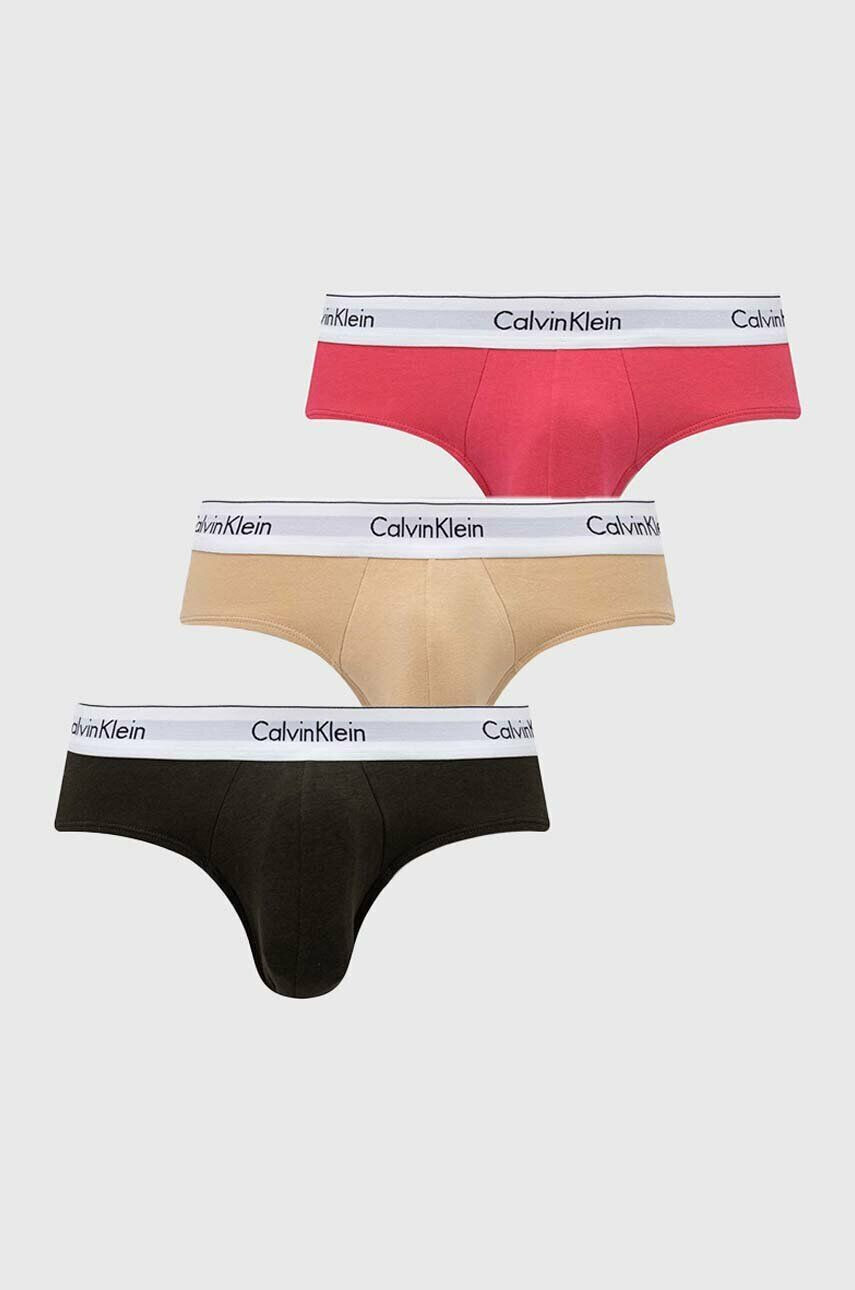 Calvin Klein Underwear Moške spodnjice 3-pack moški rdeča barva - Pepit.si