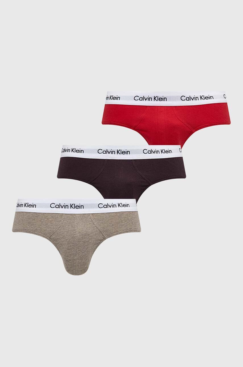 Calvin Klein Underwear Moške spodnjice 3-pack moški rjava barva - Pepit.si