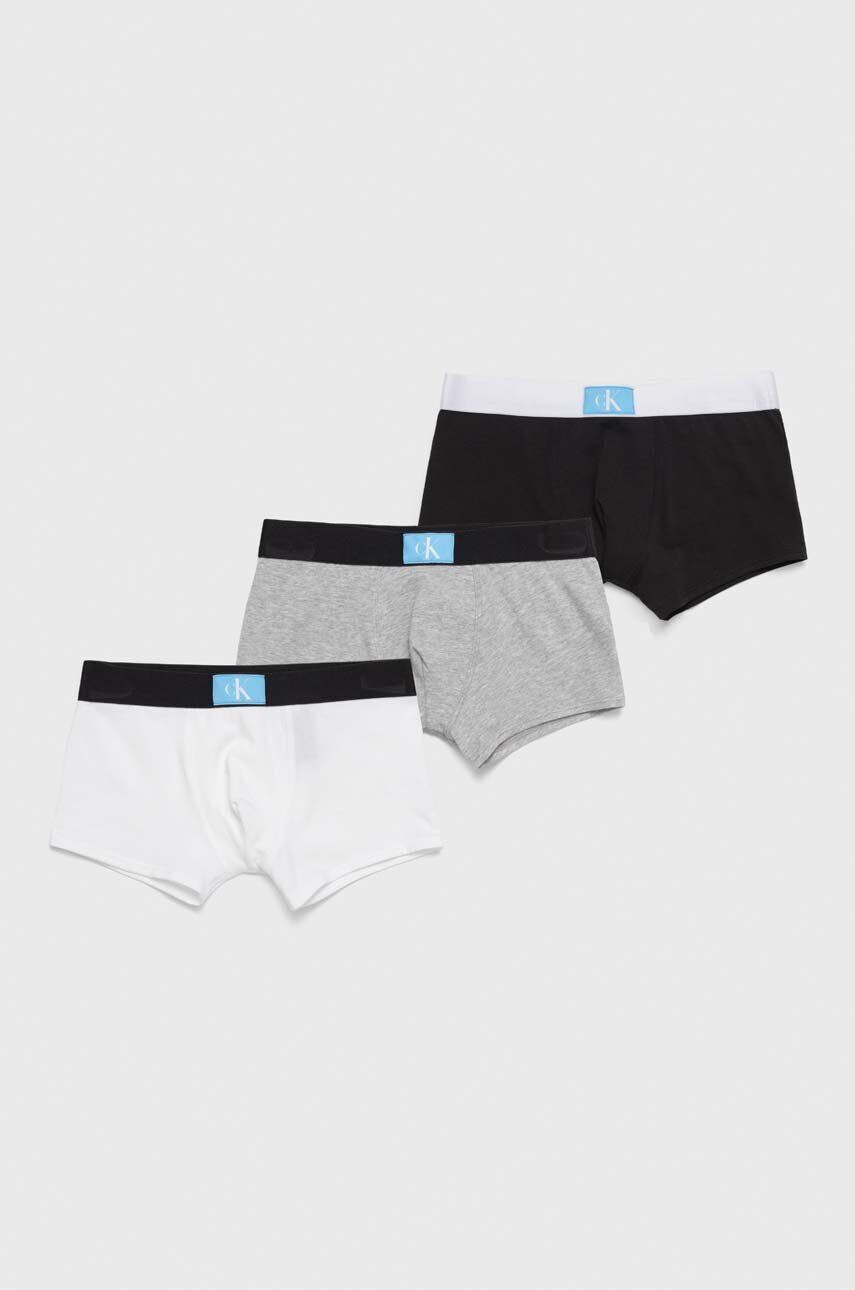 Calvin Klein Underwear Otroške boksarice 3-pack siva barva - Pepit.si