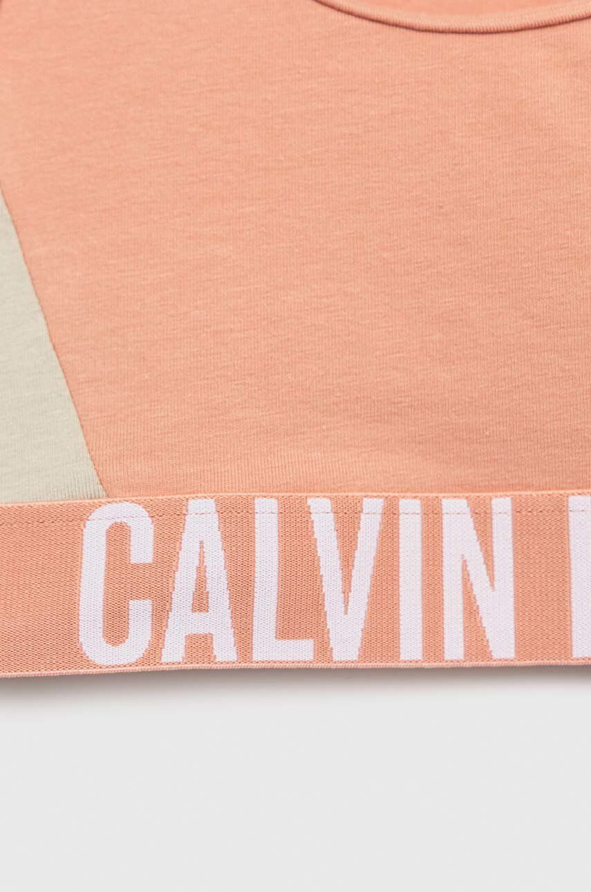 Calvin Klein Underwear Otroški modrček 2-pack zelena barva - Pepit.si