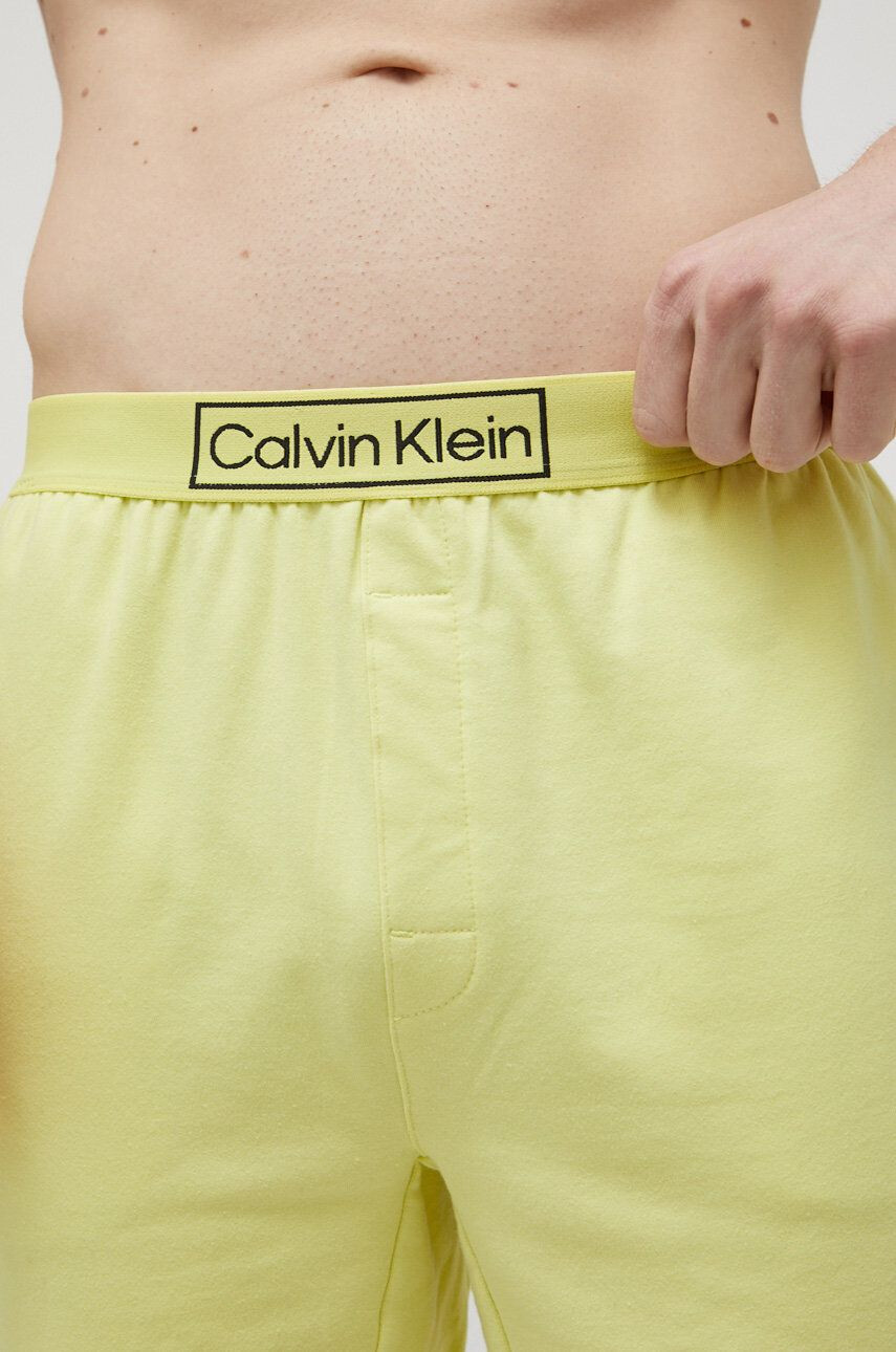 Calvin Klein Underwear Pižama kratke hlače moško rumena barva - Pepit.si