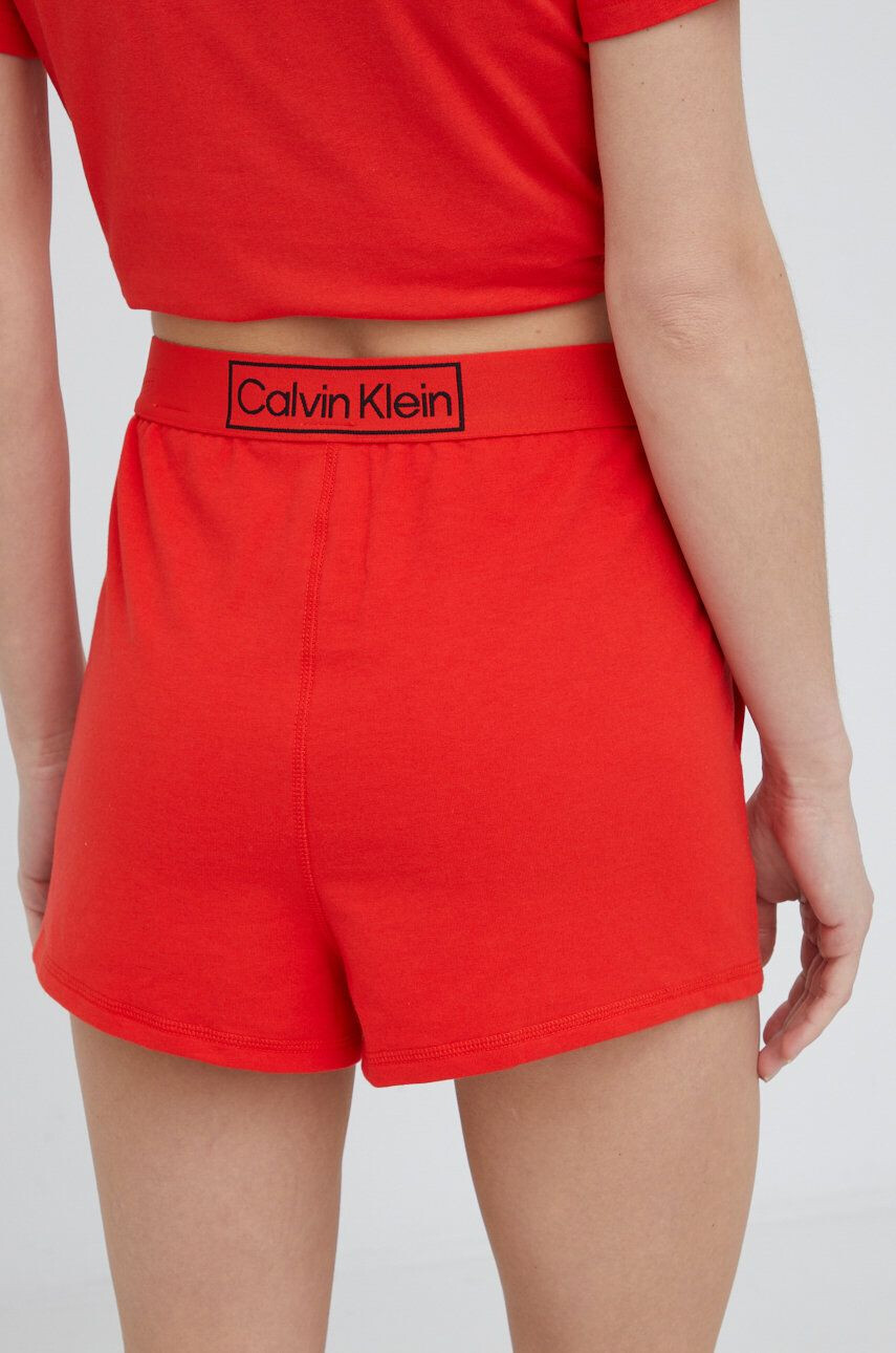 Calvin Klein Underwear Pižama kratke hlače žensko rdeča barva - Pepit.si