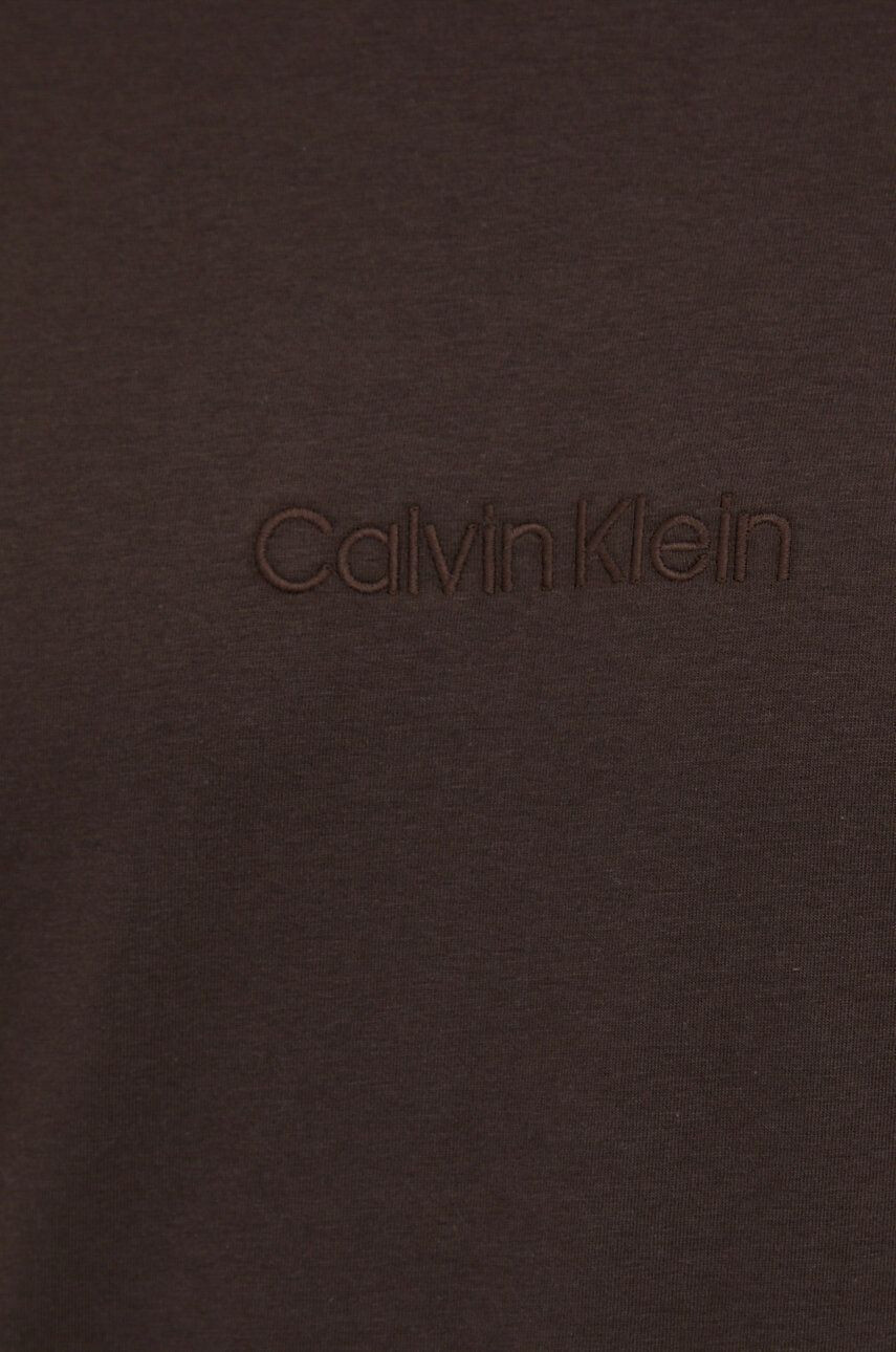 Calvin Klein Underwear Pižama majica moški rjava barva - Pepit.si