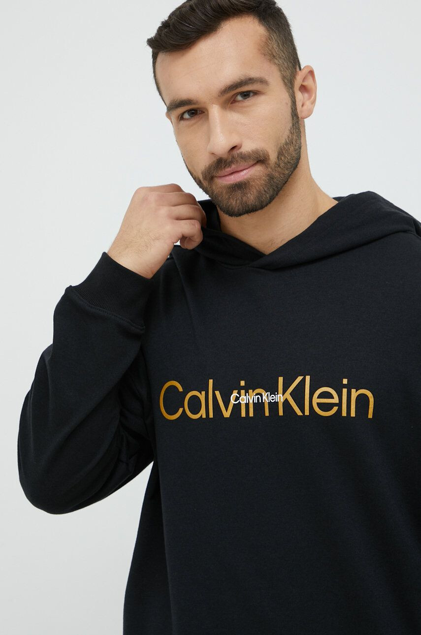 Calvin Klein Underwear Pulover za spanje moška črna barva - Pepit.si