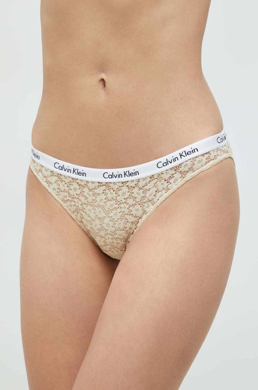 Calvin Klein Underwear Spodnjice 3-pack zelena barva - Pepit.si