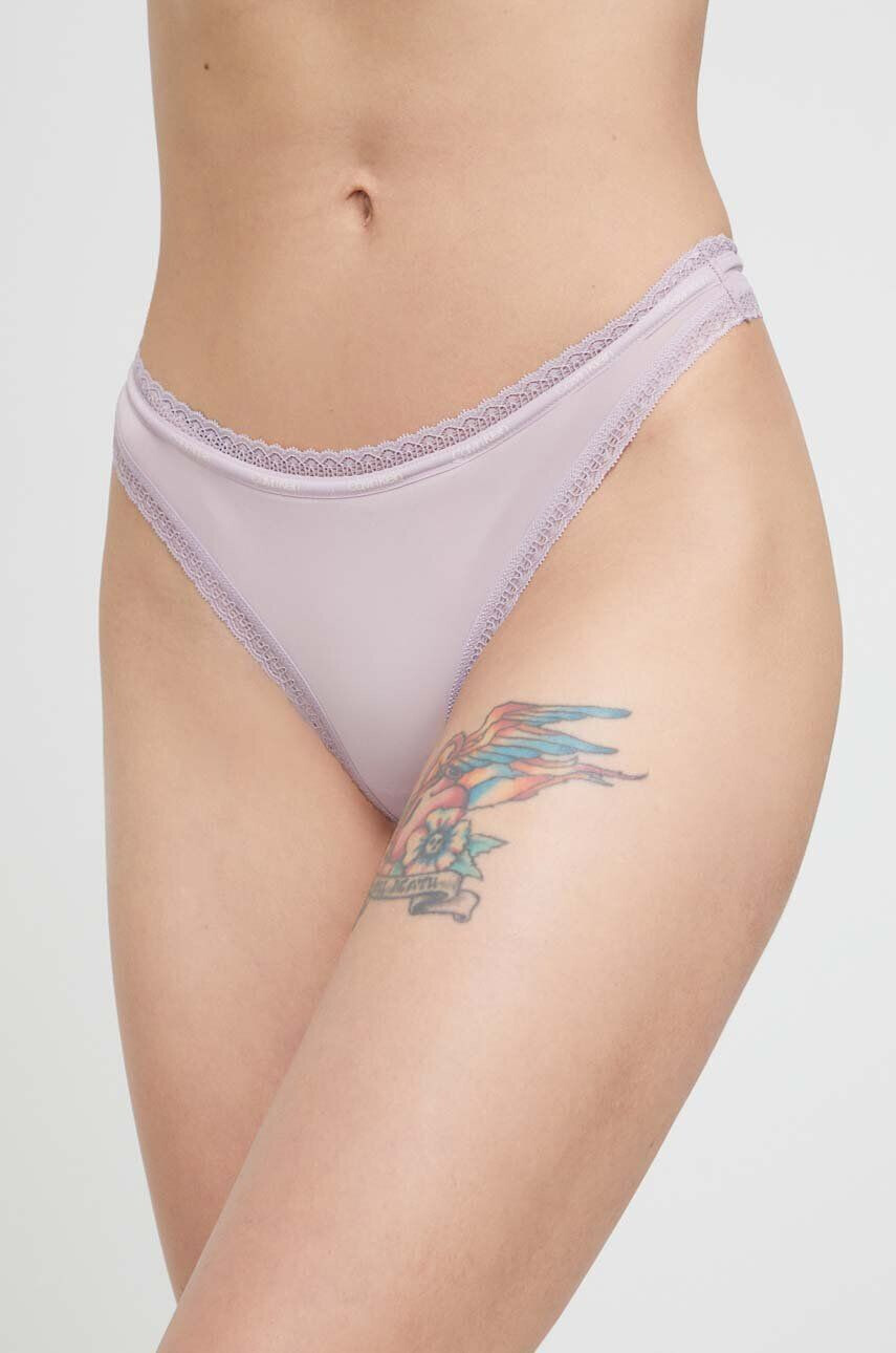 Calvin Klein Underwear Tangice vijolična barva - Pepit.si