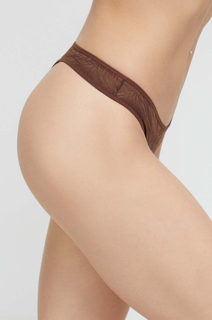 Calvin Klein Underwear Tangice rjava barva - Pepit.si