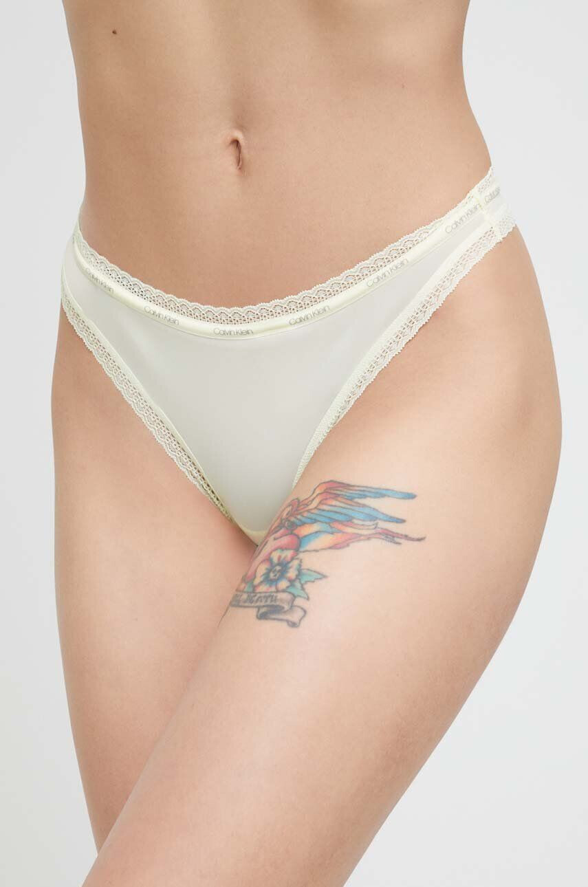 Calvin Klein Underwear Tangice rumena barva - Pepit.si