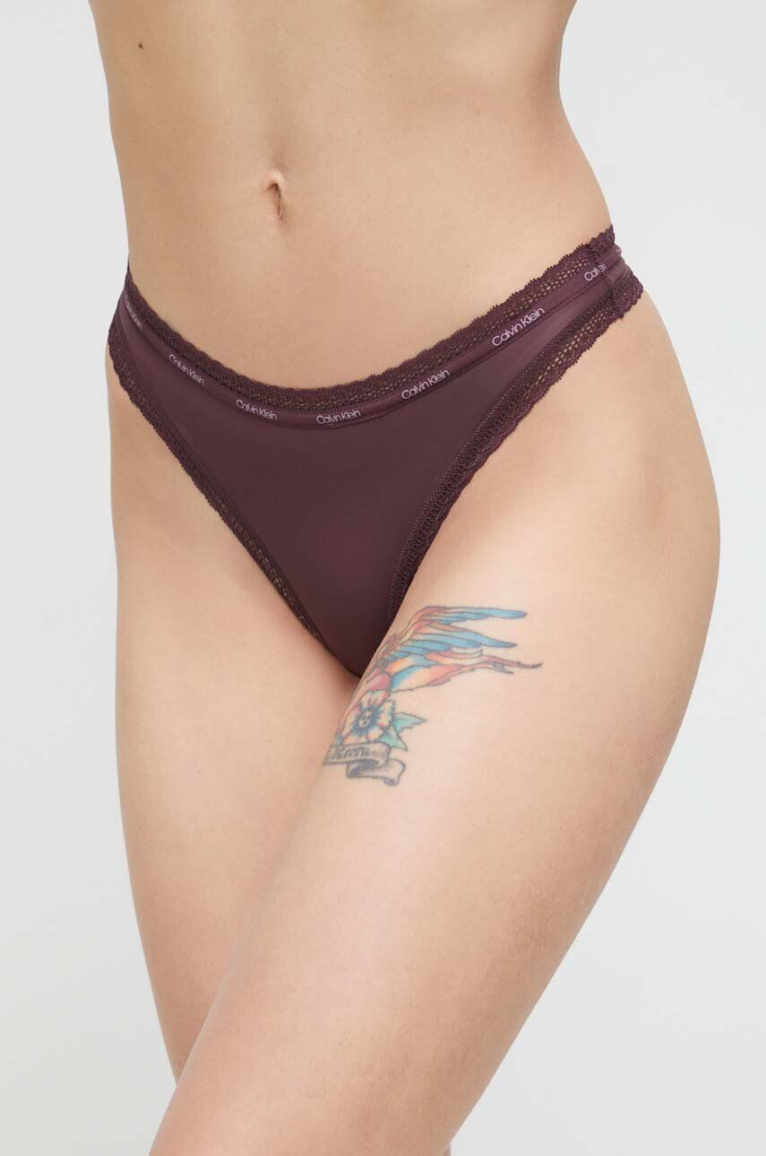 Calvin Klein Underwear Tangice vijolična barva - Pepit.si