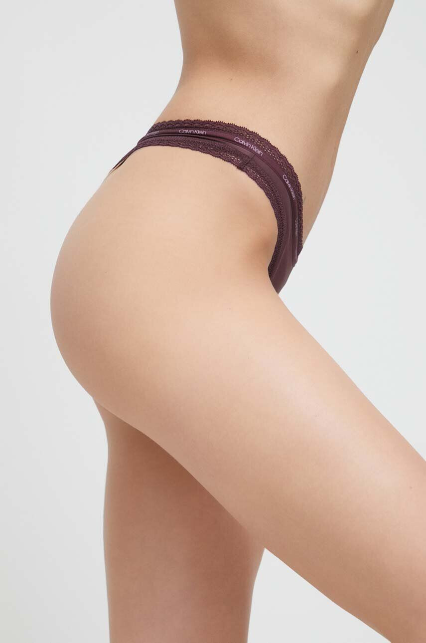 Calvin Klein Underwear Tangice vijolična barva - Pepit.si