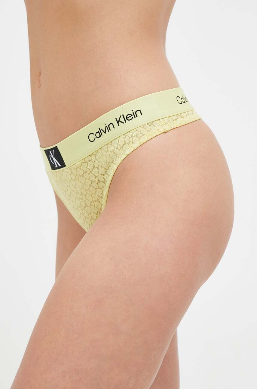 Calvin Klein Underwear Tangice rumena barva - Pepit.si