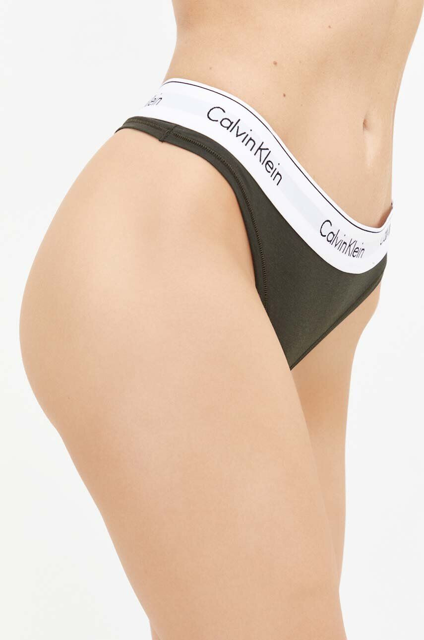 Calvin Klein Underwear Tangice zelena barva - Pepit.si