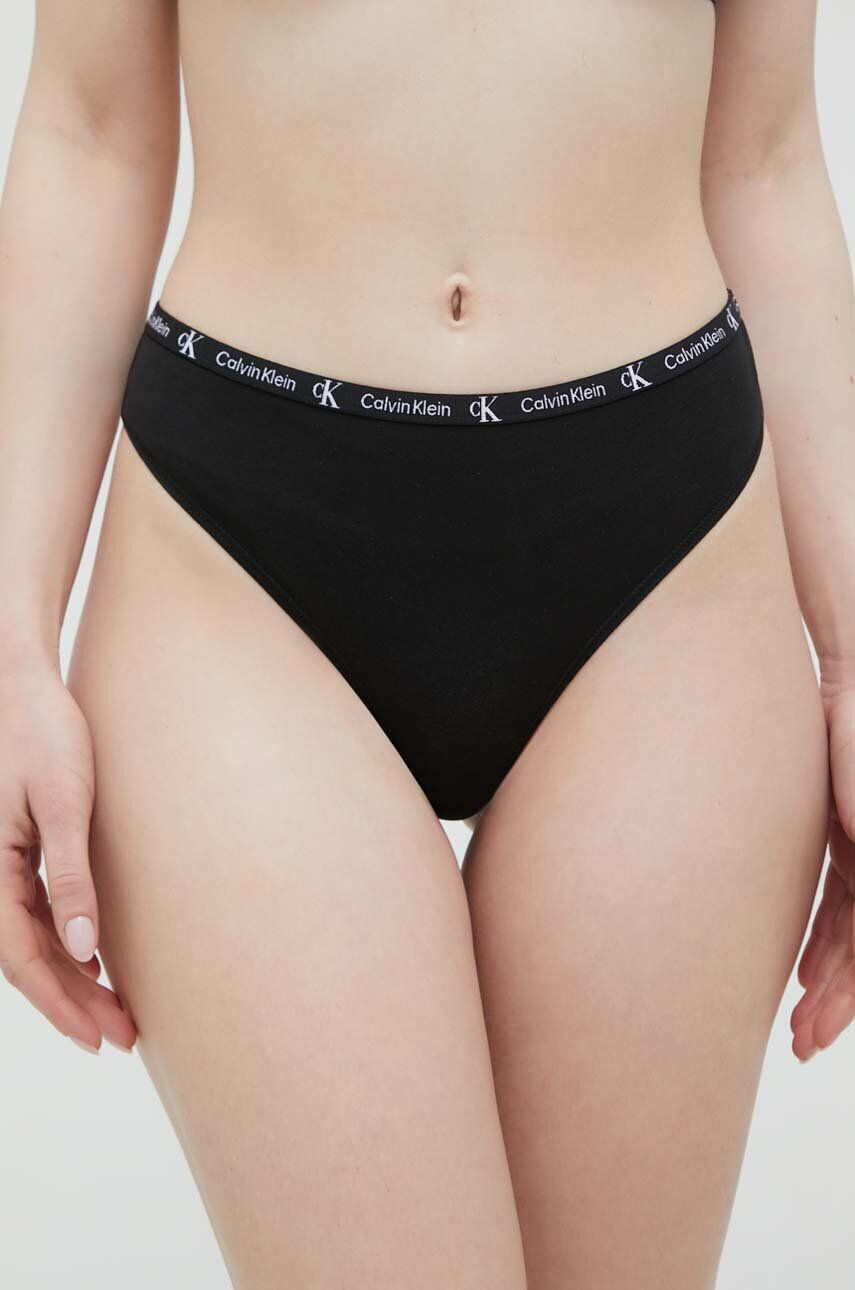 Calvin Klein Underwear Tangice 2-pack črna barva - Pepit.si