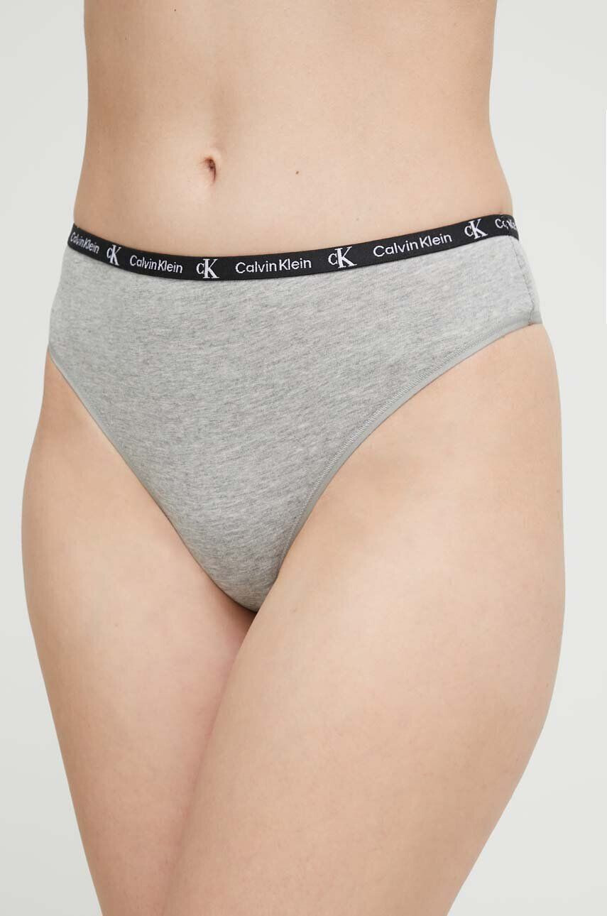 Calvin Klein Underwear Tangice 2-pack siva barva - Pepit.si