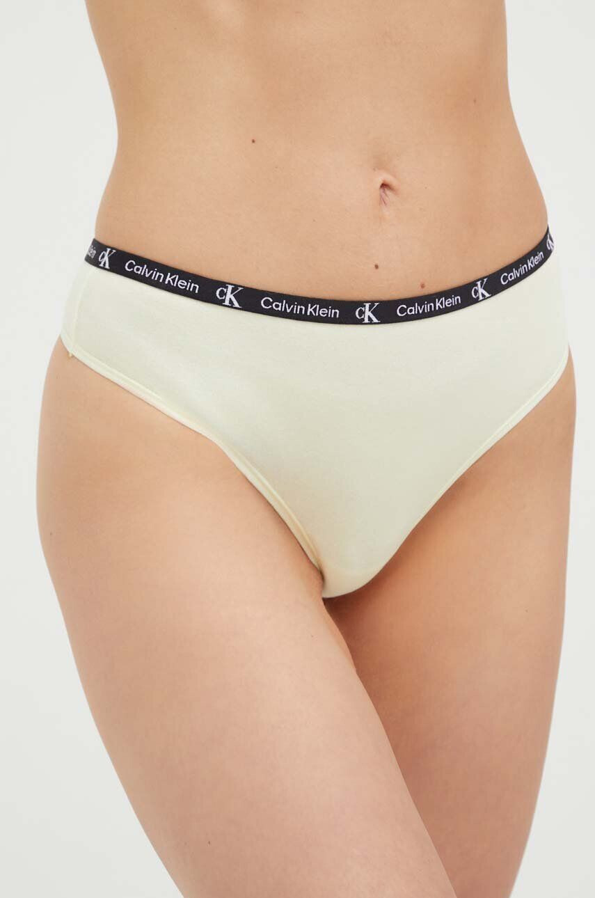 Calvin Klein Underwear Tangice 2-pack rumena barva - Pepit.si